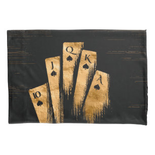 Royal Flash - Black And Gold Pillowcase