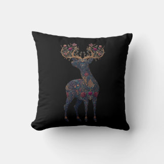 Royal floral cosmic Deer Cushion