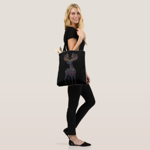 Royal floral cosmic Deer  Tote Bag