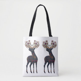 Royal floral cosmic Deer Tote Bag