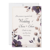 Royal Floral Wedding Invitation