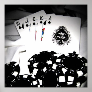 Royal Flush Canvas Poster