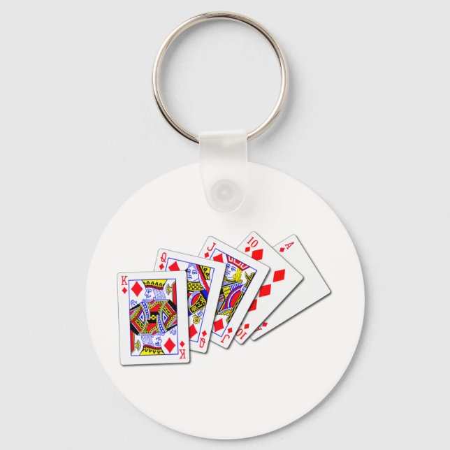 Royal Flush Diamonds Key Ring (Front)