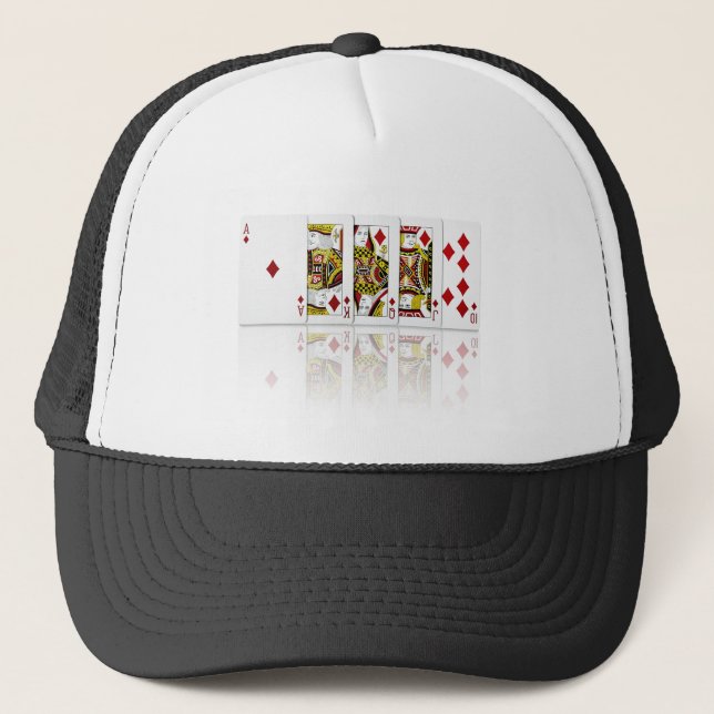 Royal Flush Diamonds Trucker Hat (Front)