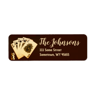 Royal Flush Poker Return Address Labels