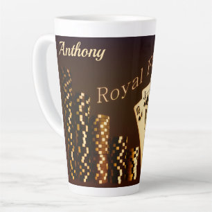 Royal Flush Poker Themed Personalised Tall Mug
