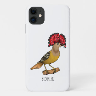Royal flycatcher bird cartoon illustration Case-Mate iPhone case