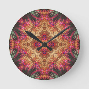 Royal Fractal Round Wall Clock
