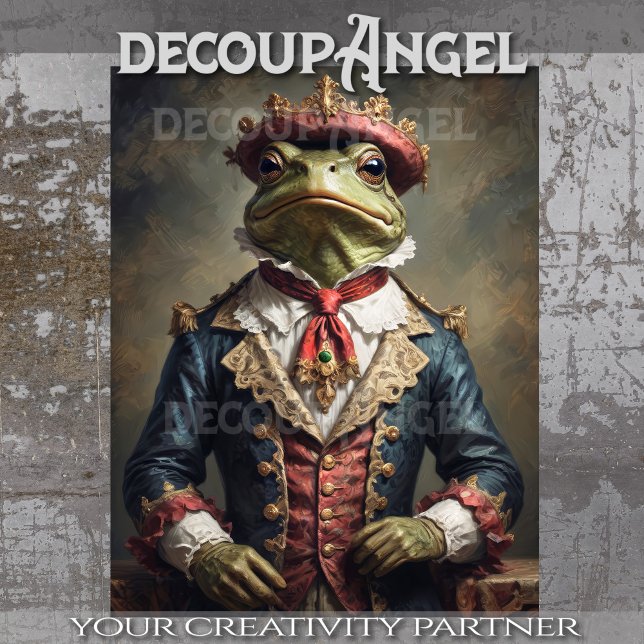 Royal Frog -Decoupage- Tissue Paper (Creator Uploaded)
