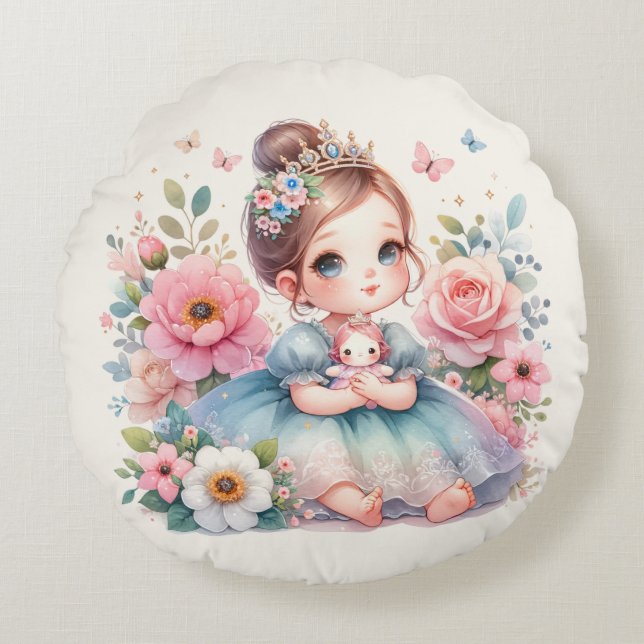 Royal Garden Princess Round Cushion (Front)
