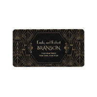 Royal Gold Black Great Gatsby 1920s Wedding