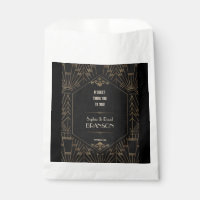 Royal Gold Black Great Gatsby Wedding THANK YOU