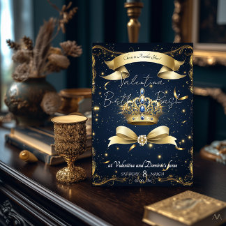 Royal Gold Crown Birthday  | Luxury Celebration Invitation
