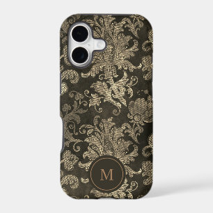 Royal Gold Damask Personalised Monogram