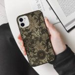 Royal Gold Damask Personalised Monogram Case-Mate iPhone Case<br><div class="desc">Royal faux gold foil damask pattern on a off black background with a custom letter monogram. Don't hesitate to contact us if you have any special requests for colour combinations or lettering. Check out our store for more items from this collection.</div>
