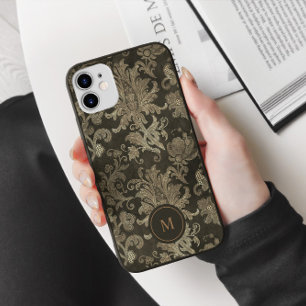 Royal Gold Damask Personalised Monogram Case-Mate iPhone Case