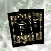 Royal Gold Fleur-de-lis Great Gatsby Wedding