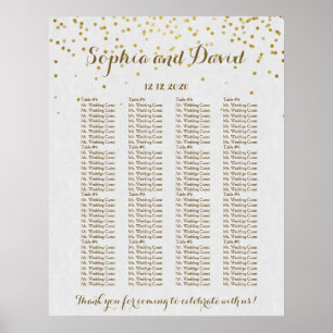 Royal Gold Foil Wedding Custom Seating Chart
