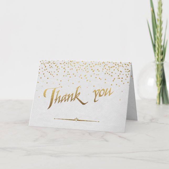 Royal Gold Foil Wedding Custom THANK YOU (Front)