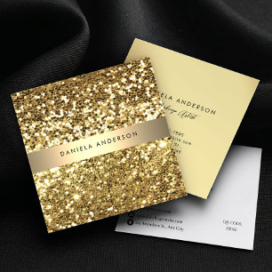 Royal Gold Glitter Luxury Glamorous Square Business Card