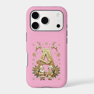 Royal Gold Letter A Luxury Pink iPhone 17 Pro 
