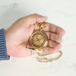 Royal Gold Ornamental Frame Wedding Anniversary Watch<br><div class="desc">Happy 50th wedding anniversary customisable clock featuring a royal ornamental gold frame on a dark red background.</div>