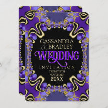 Royal Gold Purple Lace Wedding