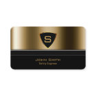 Royal Gold Shield Safety Engineer Business Card