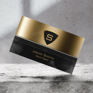 Royal Gold Shield Sports Agent Business Card