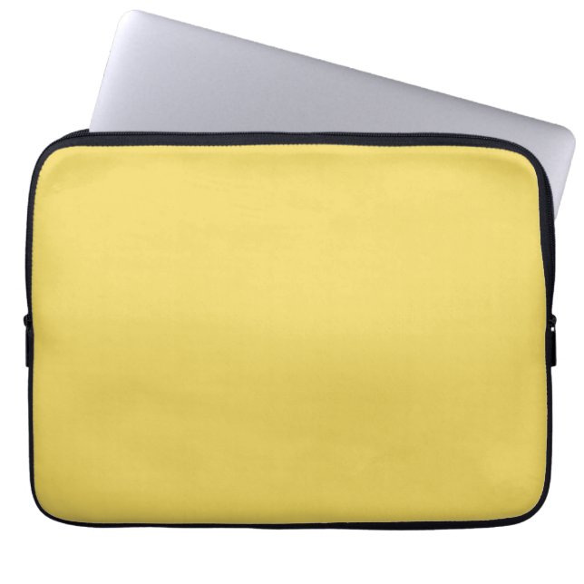 Royal Gold Solid Plain Color Laptop Sleeve (Front)