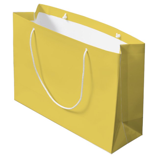 Royal Gold Solid Plain Color Large Gift Bag (Back Angled)