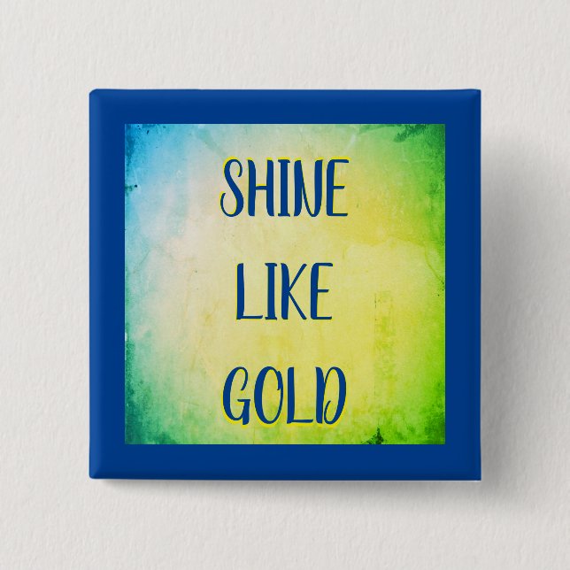Royal Gold Sunshine 15 Cm Square Badge (Front)