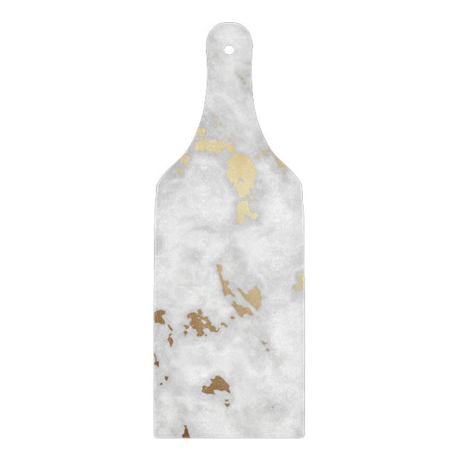 Royal Gold white Marble design Cutting Board (Front)