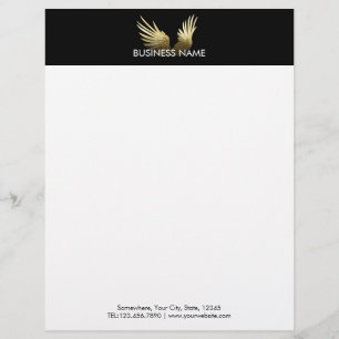 Royal Gold Wings Professional Modern Customized Letterhead