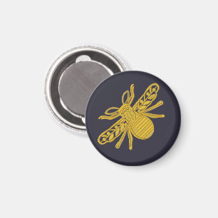 Royal Golden Bee imitation of embroidery Magnet