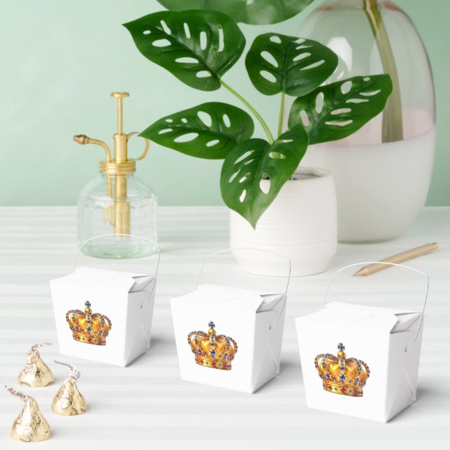Royal golden crown favour box (Multiple)