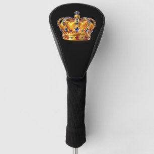 Royal golden crown golf head cover