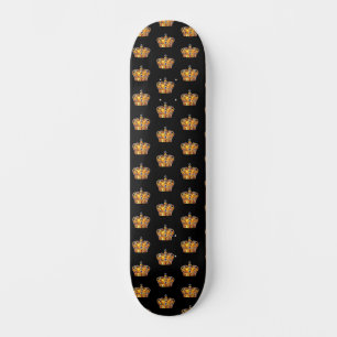 Royal golden crown skateboard