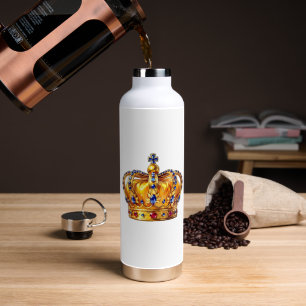 Royal golden crown water bottle