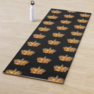 Royal golden crown yoga mat
