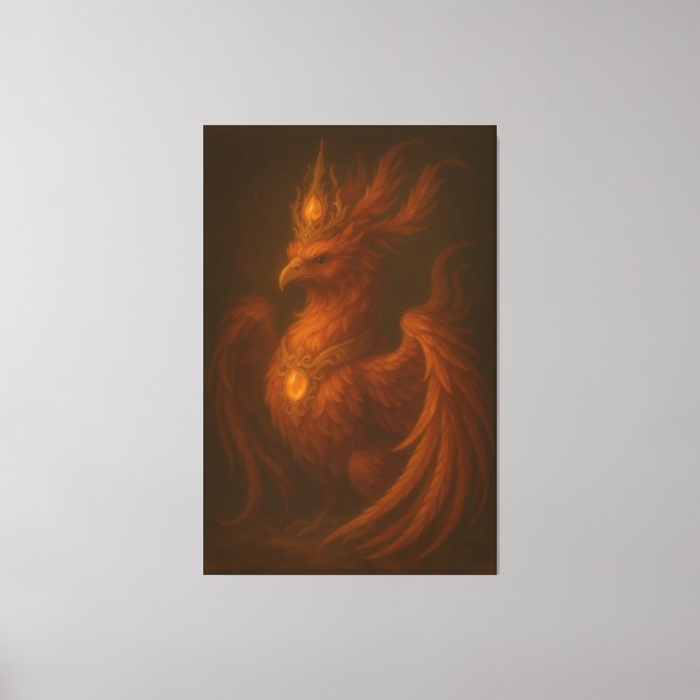 Royal Golden Phoenix – Elite Fine Art Collection Canvas Print (Front)