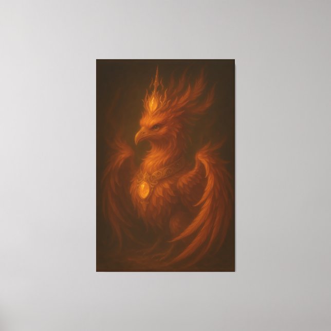 Royal Golden Phoenix – Elite Fine Art Collection Canvas Print (Front)