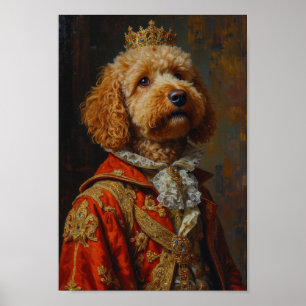 Royal Goldendoodle Portrait Poster