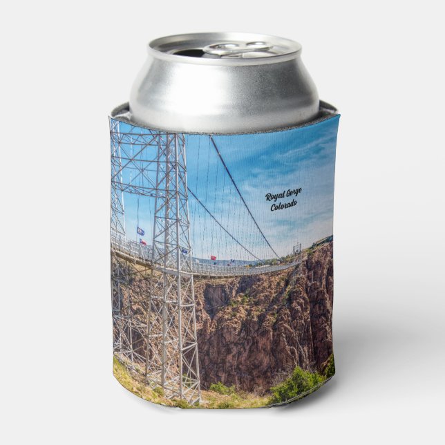 Royal Gorge Bridge Side View Can Cooler (Can Front)