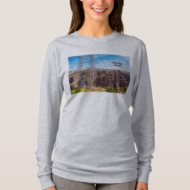 Royal Gorge Bridge Side View Long Sleeve Shirt (Front)