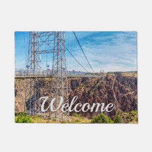 Royal Gorge Bridge Side View Welcome Doormat
