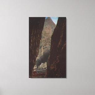 Royal Gorge, CO - View of a Crevice in Royal Canvas Print