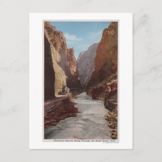 Royal Gorge, CO - View of Train , River Postcard (Front)