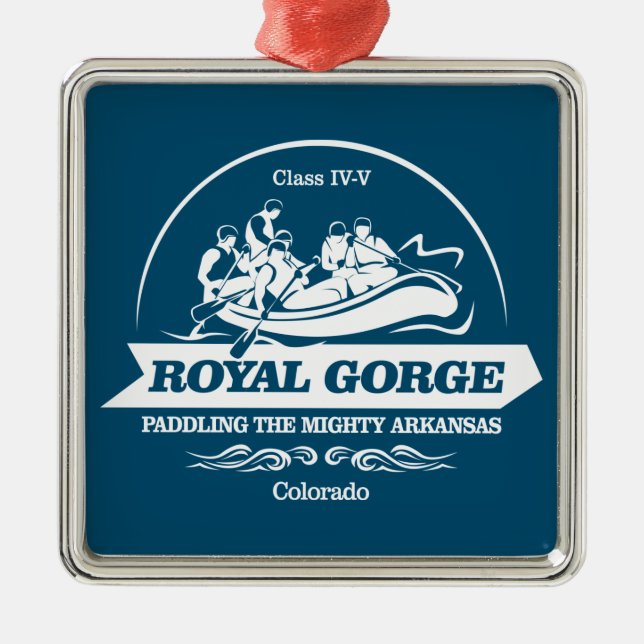 Royal Gorge (rafting2) Metal Tree Decoration (Front)