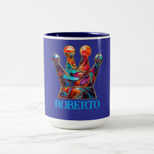 Royal Graffiti Crown Two-Tone Coffee Mug